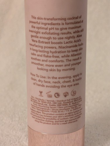 Doll 10 Proven Beauty Solutions Overnight Facial 11% Triple Acid Serum 1oz NEW - Picture 3 of 3