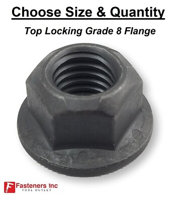 #ad Grade G Hardened Flange Top Locking Nut Black Phos Oil Choose Size $312.30