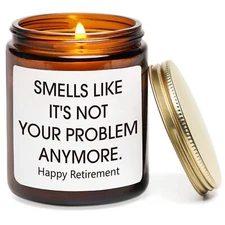 Retirement Funny Scented Candles Gift Happy Retirement For Men Women Going Away 