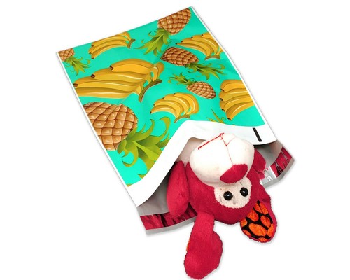 Poly Mailers 10x13 Tropical Theme Teal Pineapple Banana Shipping Mailing AQUA - Picture 10 of 108