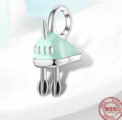 Batidora mezcladora de pastel de Plata de ley autentica S925