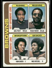 1978 Topps #506 Greg Pruitt / Reggie Rucker / Thom Darden / Mack Mitchell