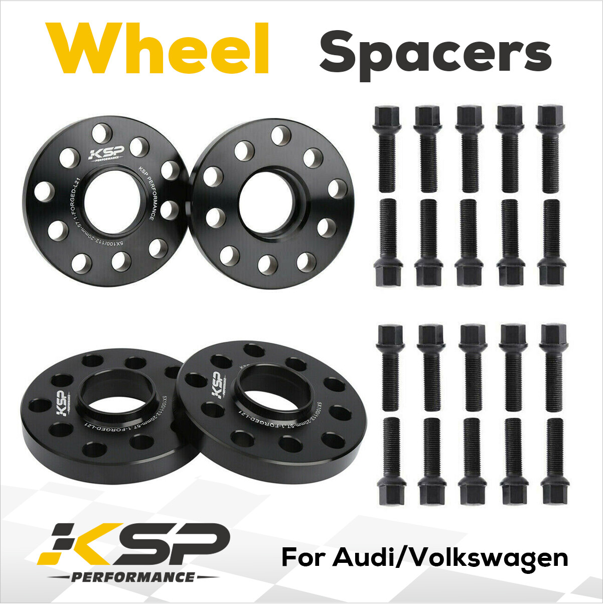 15MM + 20MM 5x100/5x112 Complete Set of Hub Centric Wheel Spacers For
