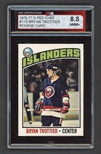 1976-77 OPC #115 BRYAN TROTTIER ROOKIE CARD KSA 8.5 NEAR MINT-MINT+