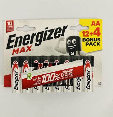 16 St. Multipack Energizer Max Mignon (AA) Batterie Alkali Mangan 1.5 V