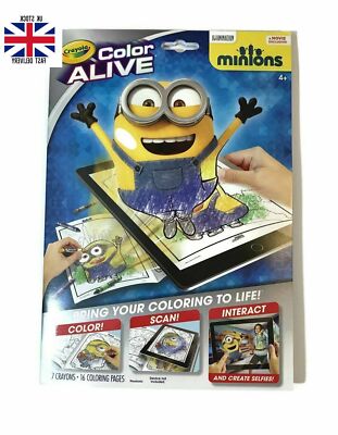 Crayola Colour Alive Minions mit 7 Buntstiften Magic und 16 Malblättern