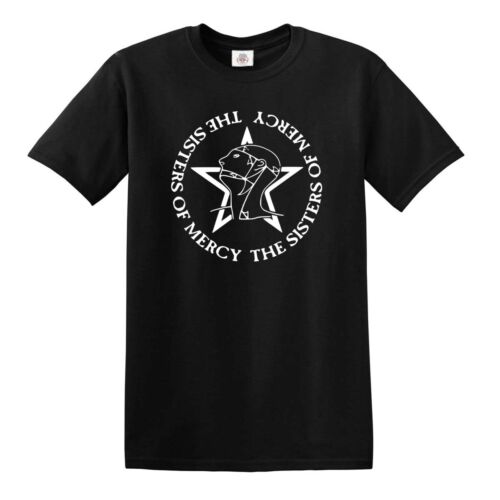 T-shirt logo The Sisters of Mercy The Worlds End Simon Pegg retrò anni '80 rock goth  - Foto 1 di 2
