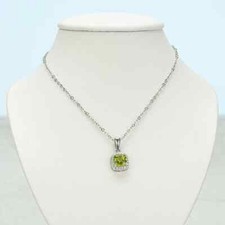 Peridot Pendant, August Birthstone Jewelry, Anniversary Gift, Jewelry for Wife