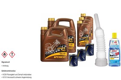 11L PEMCO Motoröl iDRIVE 140 15W-40 API SL/CF inkl. Additiv Auslaufschlauch