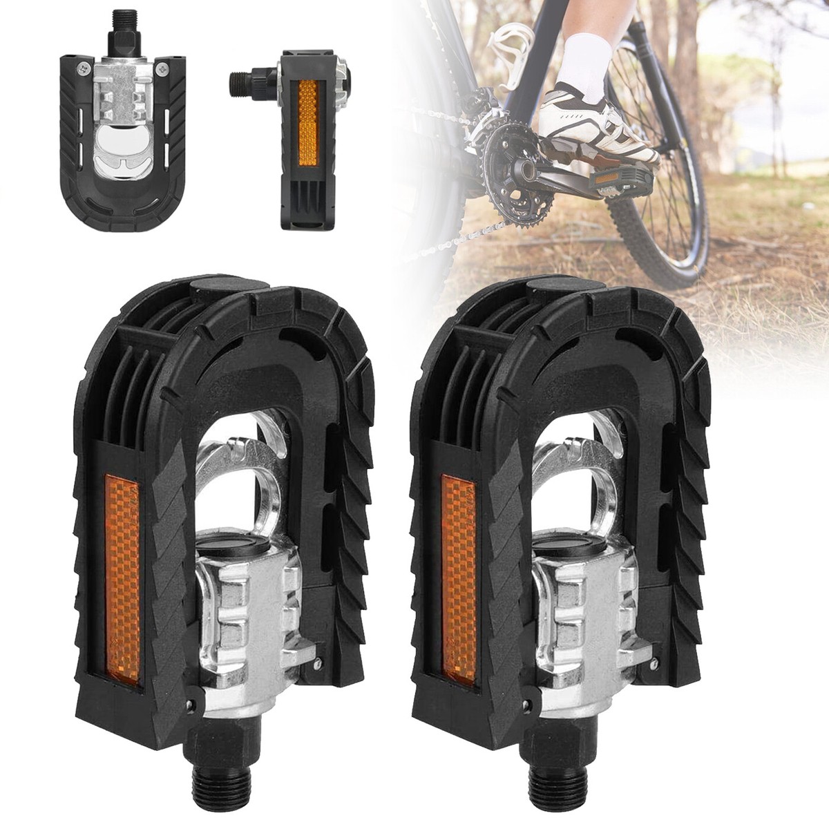 Flat Pedals Folding Mountain Bike Pedals Pair Folding Bike Pedals