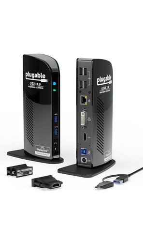 Plugable UD-3900 USB 3.0 Universal Docking Station 11 In 1 Dual Display Dock - Picture 5 of 9