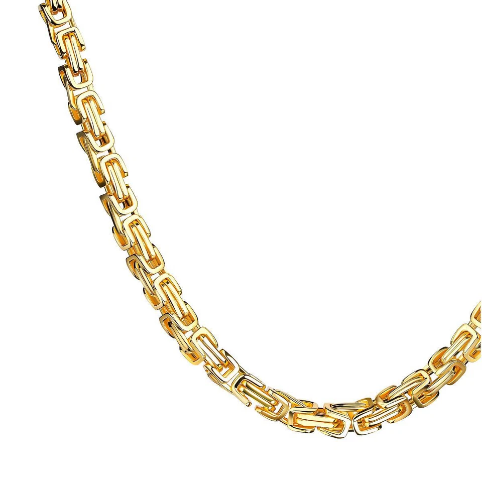 Herren Königskette Gold vergoldet 24 Karat Hellgold Kette Wasserfest K6267DL - Bild 4 von 4