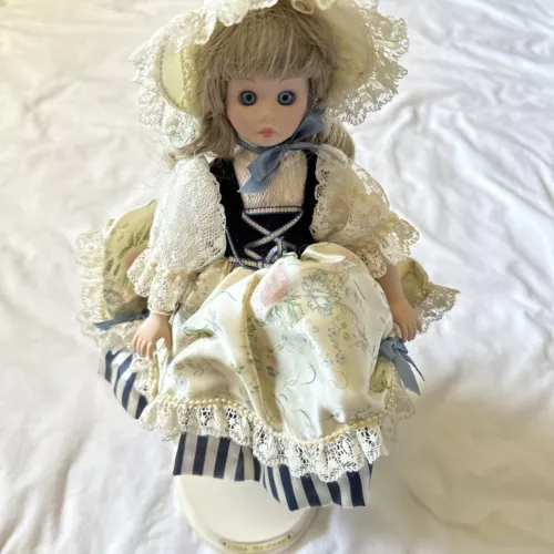 Madame Alexander Doll  Porcelain Collection Little Bo Peep Doll With Stand