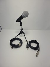 Shure PGA48 Cardioid Dynamic/Polar Pattern Vocal Microphone W/ Stand/2 Cables