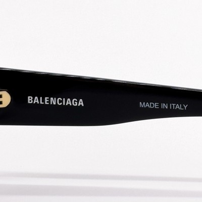 NEW BALENCIAGA BB0367S 001 OVAL BLACK SUNGLASSES WOMEN  display picture 2