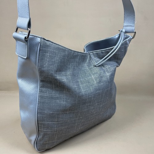 Calvin Klein Schultertasche Handtasche Achsel Kunstleder Silber Grau Medium Damen - Bild 5 von 8
