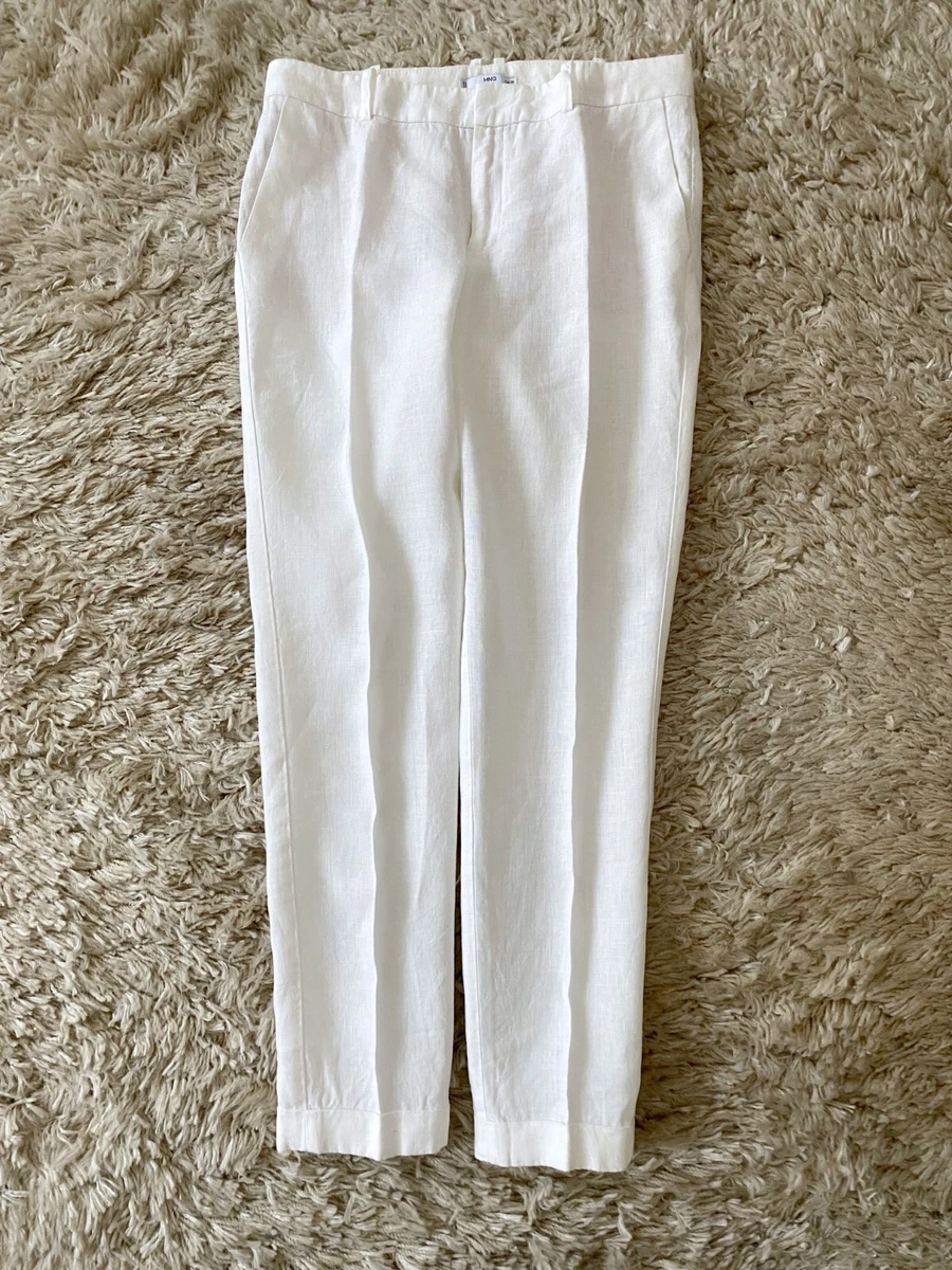 Pantalon lin 2025 mango femme
