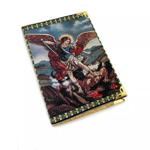 Saint Michael - Tapestry Icon Notepad - 5 1/2" x 3 1/2" Cross on The Back - Picture 1 of 1