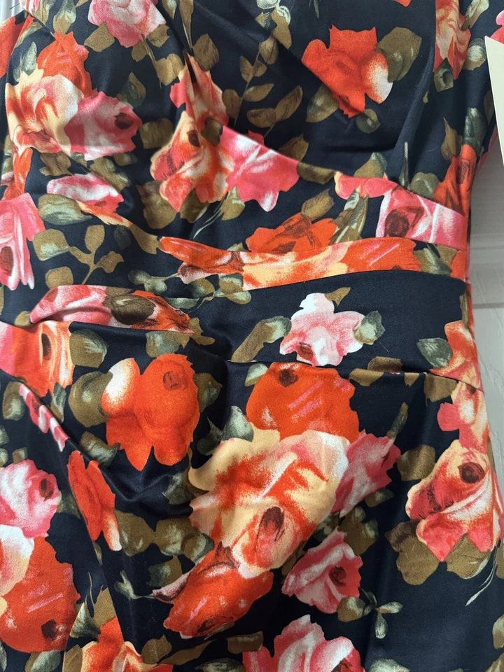 NWT BOSTON PROPER Sleeveless Floral Rose Print Dress with Jacket Size 4 Foto 4 de 4