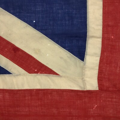 Vintage Wool Sewn Union Jack Flag Cloth United Kingdom Nautical
