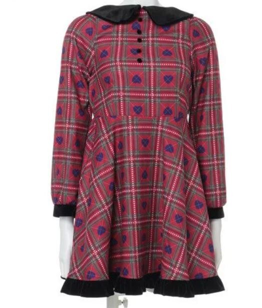 NWT Swankiss Heart Checkered Dresses J fashion Kawaii lolita Cosplay Dress  | eBay
