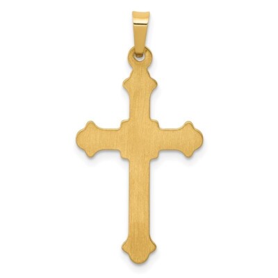 Cross Necklace for men and women 14k yellow Gold Plated silver with 18'' chain