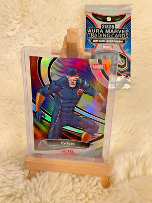 2025 Kakawow Aura Marvel AM-I-14 Cyclops Silver Holo Refractor