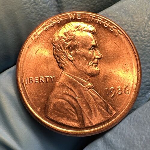 1986 Error Penny L in Liberty Rim Broad Struck Beautiful Red Coin! - Picture 1 of 13