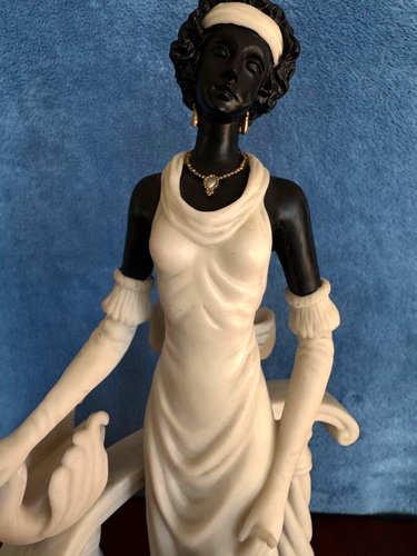 Elegant African American Lady w/ Goose Figurine by La Verona Collection - 5 LBS - Picture 15 of 17