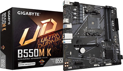 B550M K Motherboard, Supports AMD AM4 Ryzen 5000 Processors, Micro-Atx, DDR4, Du