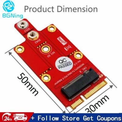 XT-XINTE M.2 Key B to Mini PCI-E mPCIe Adapter Card for 3G / 4G / 5G Module
