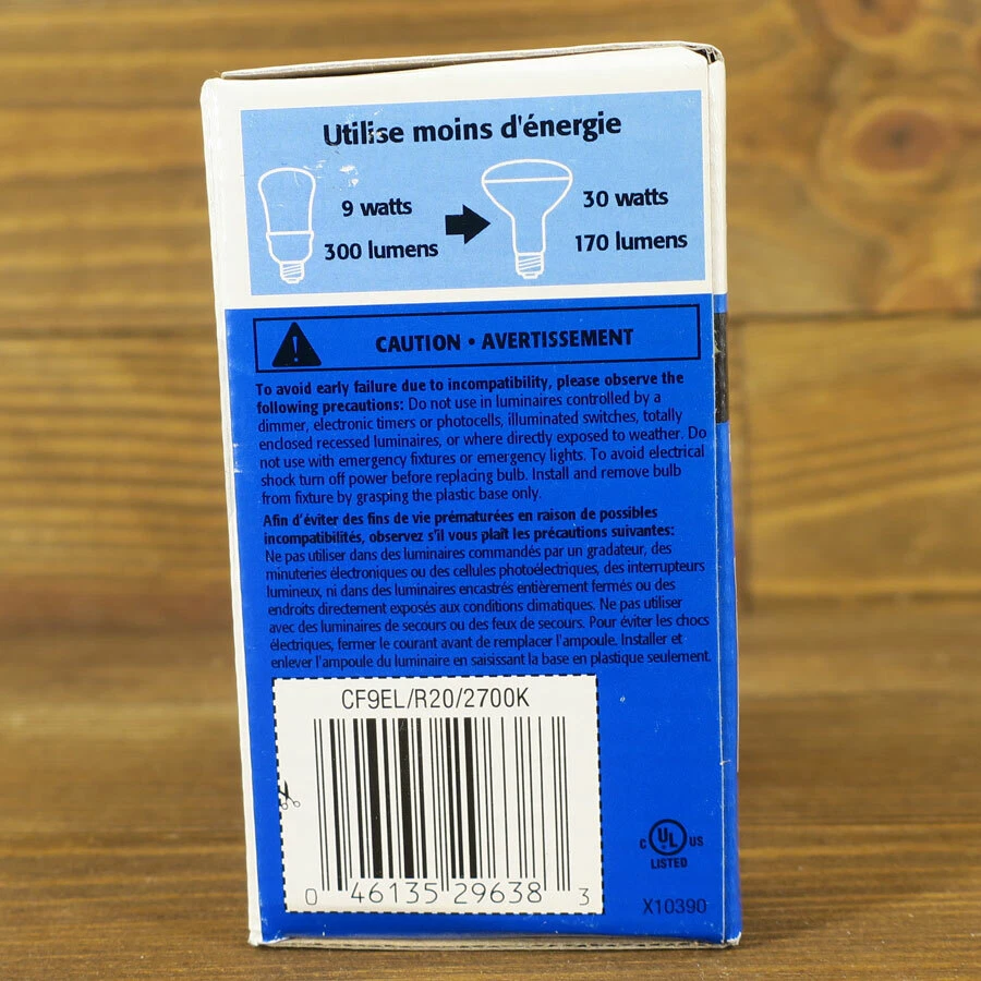 Sylvania 29638 Reflector 30 Compact Fluorescent CF9EL/R20/2700K 9W 2700K 1 Case - Image 3 of 4