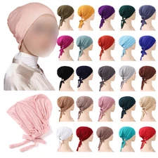 Muslim Stretch Turban Cap Inner Hijab Underscarf Bonnet Modal Caps Adjustable