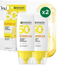 2x Garnier Super UV Invisible Serum Sunscreen light texture SPF 50+/PA++++ 30ml