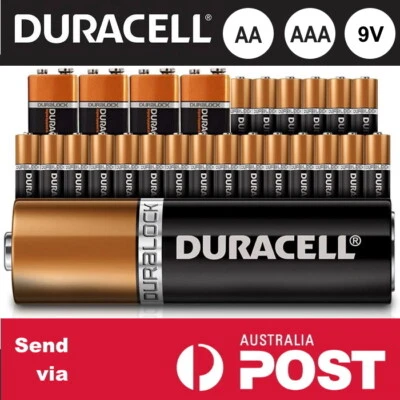 20x 10x 5x Genuine Duracell AA AAA 9V Battery Coppertop Alkaline Batteries AU - image 1 of 2