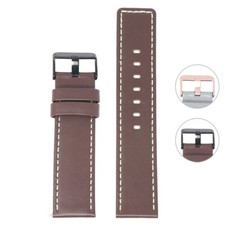 StrapsCo Stitched Leather Watch Band Strap For Fitbit Versa Versa 2
