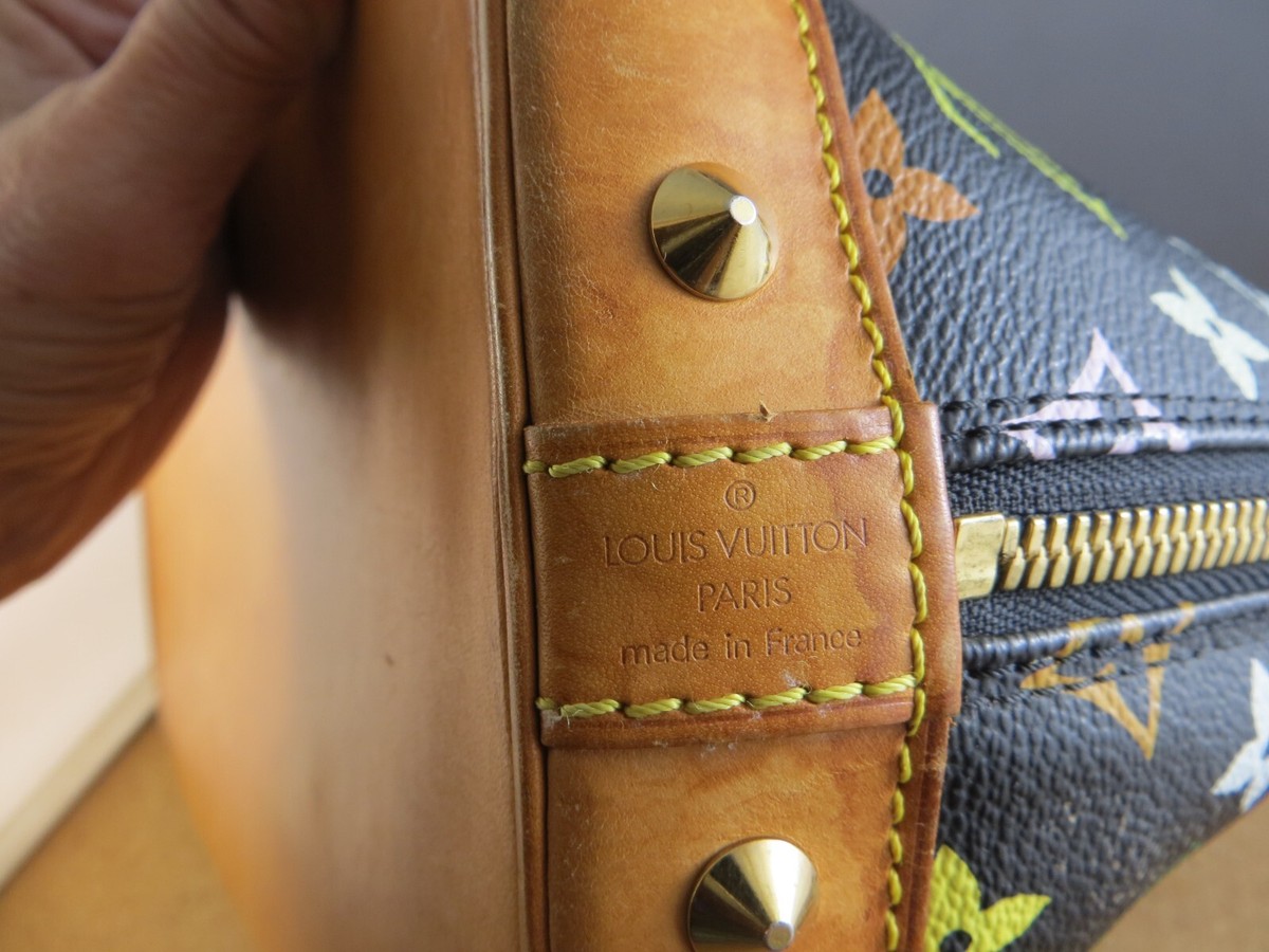 Authentic Louis Vuitton Alma Multi-color Logo Leather Hand