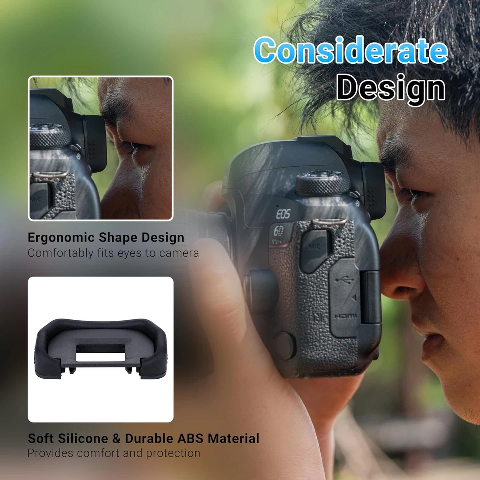 2-Pack Eyecup Eyepiece Eye Cup for Canon EOS 80D 90D 70D 60D 77D 6D 6D Mark II 5 - Image 3 of 4