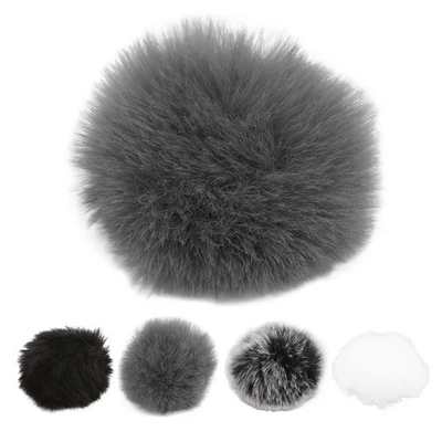 MARKENLOS Künstlicher Pelz Lavalier Mic Windschutzscheibe Mikrofon Wind Muff Clip On Furry
