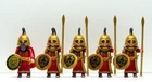 5 x Greek Roman Elite Warriors Red Gold PLAYMOBIL with Skirt Helmet Shield
