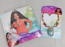 Disney Princess Moana Halloween Costume Accessories Wig Necklace