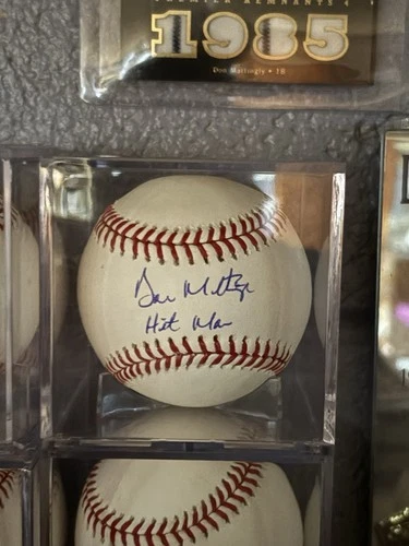 Don Mattingly Autographed Rawlings Baseball w/ Hitman insc