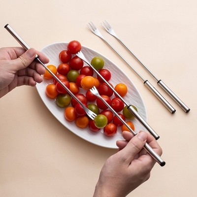 6 Stück Edelstahl Dessertgabeln 23,8 cm für Obstkäse Schokolade