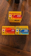 Rare Kodak Kodachrome 64, 200, Ektachrome Color Slide Film Expired Boxed. ID