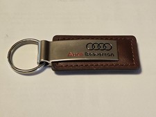 Audi Beaverton Oregon Keychain Key Ring Leather Metal A4 A6 A8 R8 Tt Q5 Q7