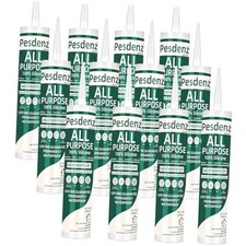 Gray Universal Silicone Caulk, 100 Silicone Sealant Outdoor Waterproof, 12