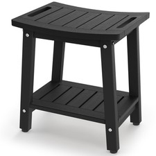 Waterproof HDPE Shower Bench for Inside Shower, Shower Stool, Black