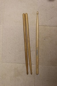 3 Vintage U.S.A. Wood Drumsticks 15.75”