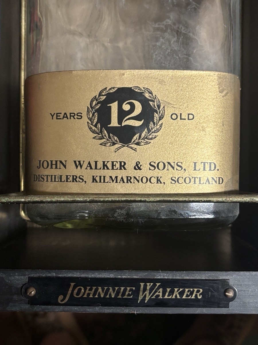 Rare Vintage Johnnie Walker Black Label One Gallon Swing Cradle