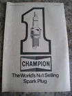 CHAMPION SPARK PLUGS WORLD'S NO1 SELLING SPARK PLUG 1978 ADVERT FILE 62